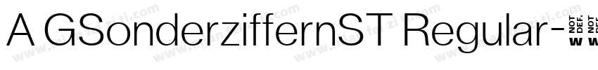 A GSonderziffernST Regular字体转换